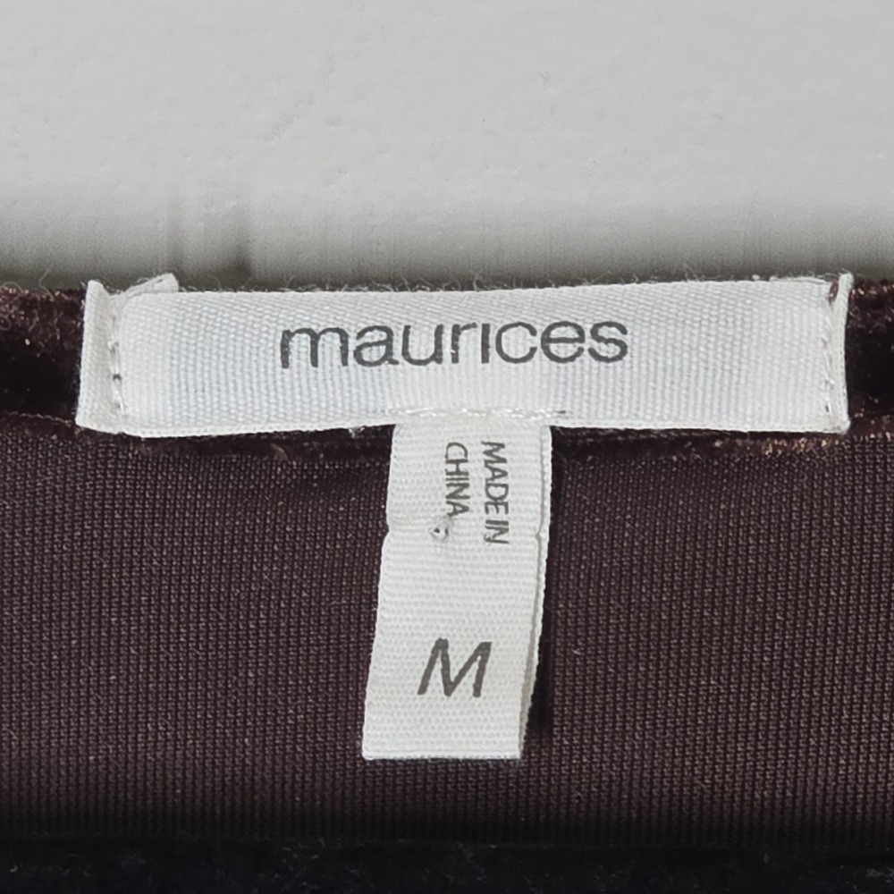 Maurices Romantic Velvet Puff Sleeve Top Purple Short Sleeve Womens M Whimsygoth - Picture 4 of 6